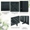 Costway HIPS Raised Garden Bed Poly Wood Elevated Planter Box with Legs, Storage Shelf Blue/Coffee/Black